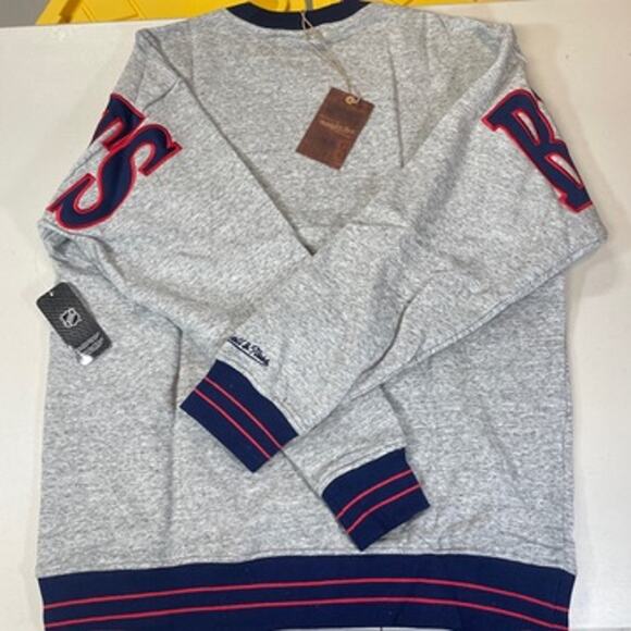 Columbus Blue Jackets Mitchell & Ness Fleece Pullover Sweatshirt - Picture 2 of 2